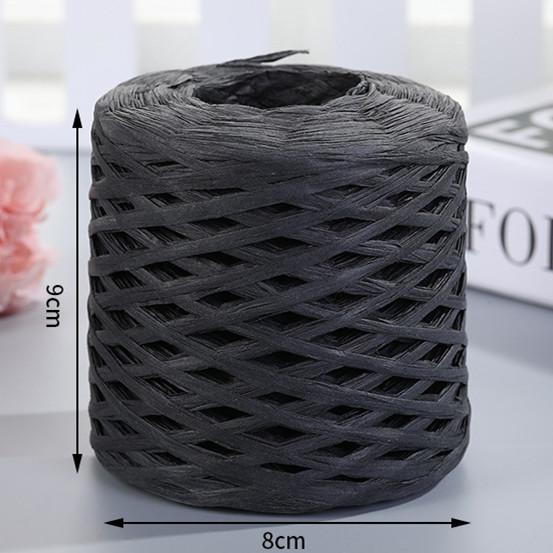 200 м Натуральная рафия Соломенная пряжа для вязания крючком Бумажные нити Экологичная бумажная пряжа DIY Ручная работа Летняя шляпа от солнца Пляжная сумка