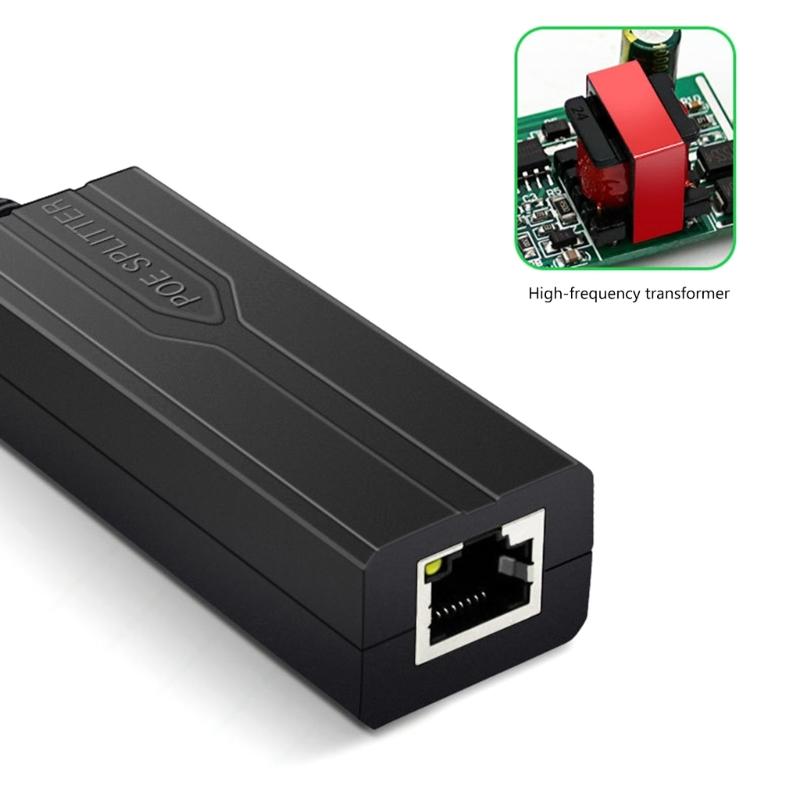 Reliability USB POE Splitter POE Power Supply Converters with USB Interfaces,48V to 5V Stable Output Energy Saving