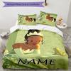 3pcs Princess5 Cover Set - Personalized Name, HD Printed Bedding with 1 Cover and 2 Pillowcases - Perfect for Home Decor, Easy Care
