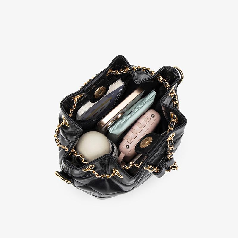 Высококачественная наплечная сумка для женской сумки, сумка кроссбоди с ромбовидной цепочкой, корейский стиль, легкая роскошь, модная сумка-ведро для женской сумки