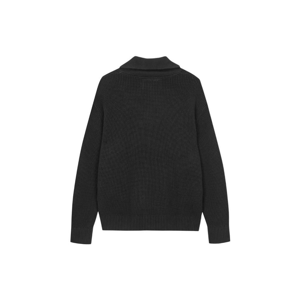 Calvin Klein Logo Zip Knit Sweater Men Sweater Black J324799-BEH