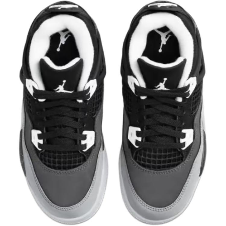 Кроссовки Air Jordan 4 Retro PS Fear 2024 Kids черные белые антрацитовые FV4537-002