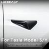 LUCKEASY For Tesla Model3 ModelY 2018-2022 Exterior Modified Car Side Fender Camera Carbon Fiber Protective Cover Protection Cap