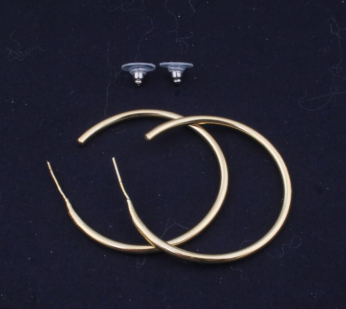 Large Gold Hoop Earrings In 22K Gold Plated Yellow Fill. Thin Lightweight Hoops, Perfect for Sensitive Ears, Circle Earrings, Gold Earrings