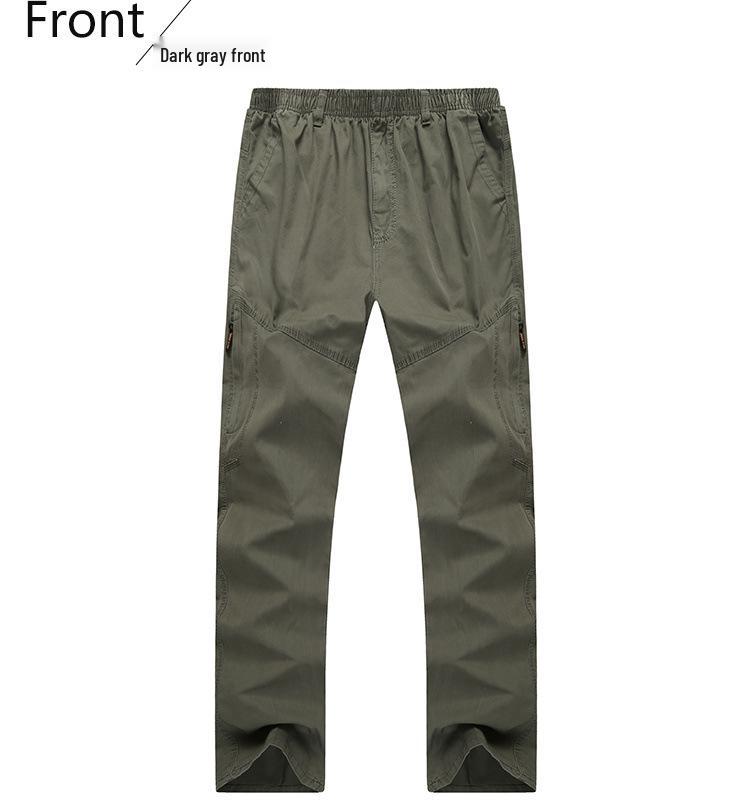 Мужские повседневные спортивные брюки больших размеров из чистого хлопка