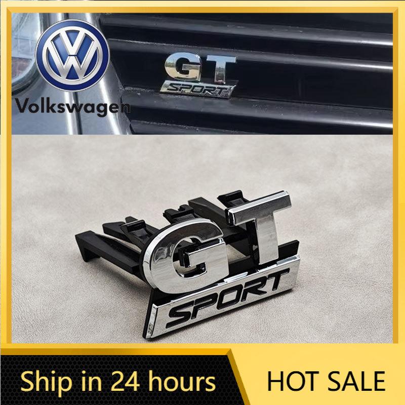 2026 New For VOLKSWAGEN VW 3D ABS Logo GT Sport Emblem Car Front Grille Badge For Volkswagen VW Polo Golf 5 MK5 Passat B5 Touran