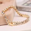 Luxury Charm Austria Crystal Fashion Jewelry Cuff Bangles Hand Chain Shiny Bracelets