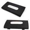Car Visor Tissue Holder PU Leather Napkin Cover Paper Tissue Dispenser For Visor & Backseat Vehicle Black Black-02