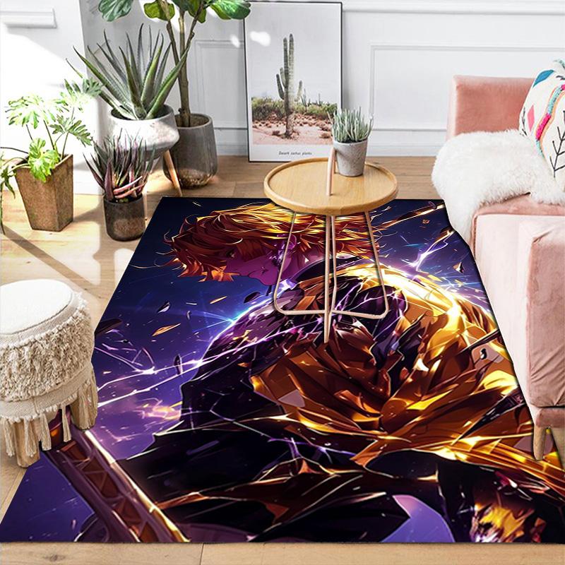Demon Slayer: Kimetsu no Yaiba Rug Floor Mat for Living Room or Bedroom Soft and Comfortable Carpet a Gift for Birthday and Holiday.SFF0917220