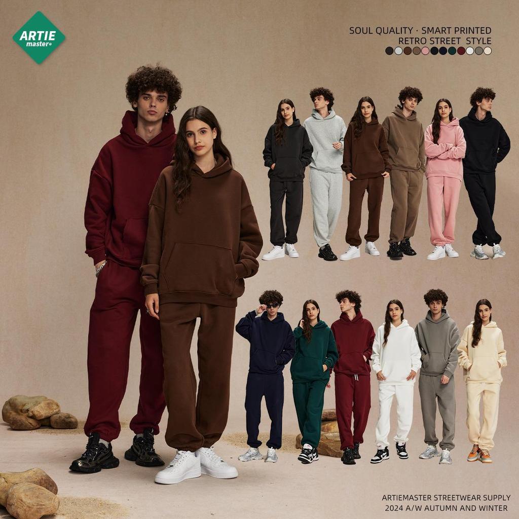 Men's Oversized Polar Fleece Hoodie - Non-Shedding, Thickened 400g, Trendy Autumn/Winter 2024