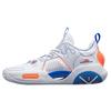 Li Ning All City 9 V1.5 Амортизация Rebound Низкие баскетбольные кроссовки для выступлений Мужские Белый Синий Оранжевый ABAR077-5