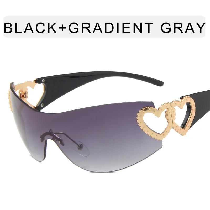 Модельер солнцезащитные очки женские роскошные трендовые солнцезащитные очки Y2k женские розовые очки в форме сердца UV4