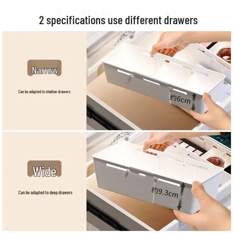 Эксклюзив для новичков: Выдвижной органайзер для хранения в ящике со встроенными разделителями для макияжа