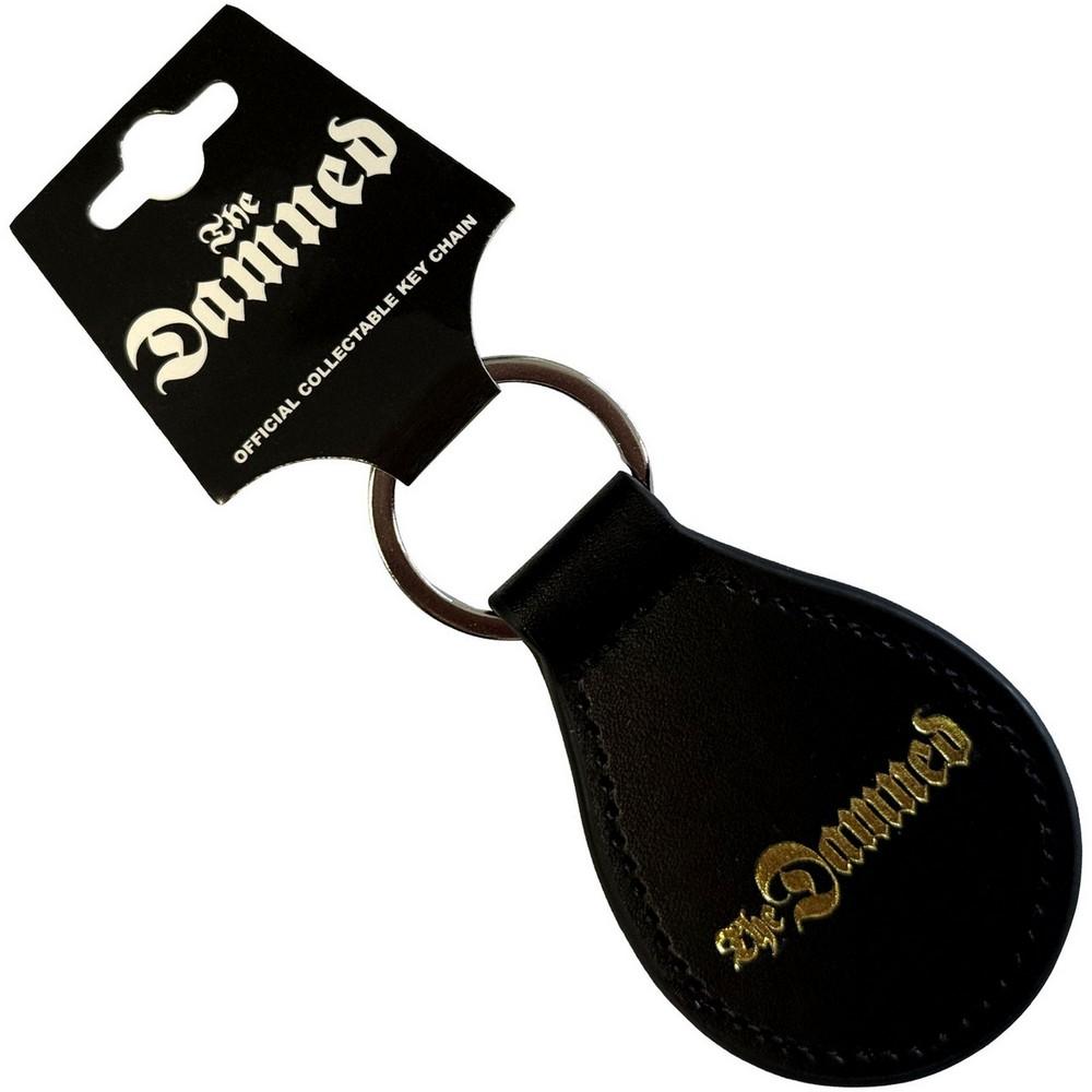 The Damned Gothic Leather Logo Keyring