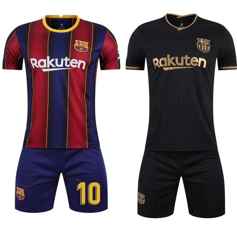 Футболка Барселоны - домашняя и выездная номер Месси игровая футболка, детский спортивный футбольный костюм футболка мужская