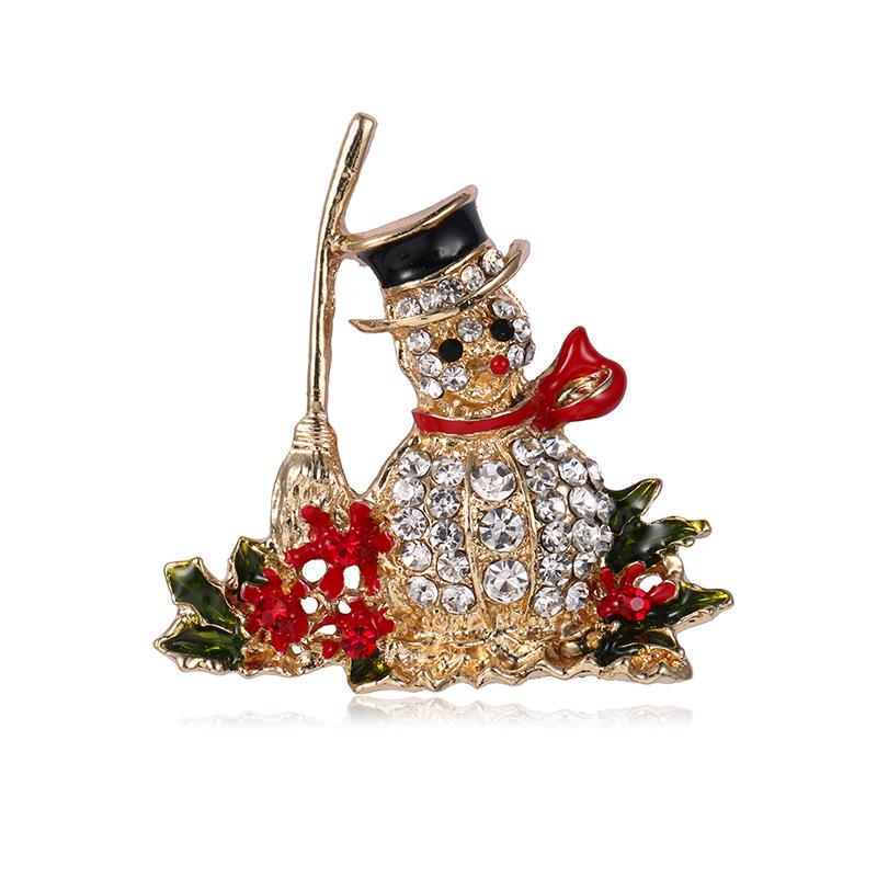 Santa Claus Christmas Tree Brooch - Retro Alloy Jewelry Pin for Clothing, Shoes, and Hats