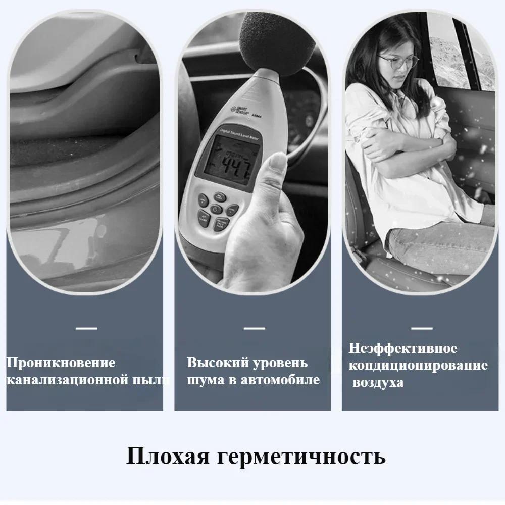 For Li Lixiang L6 L7 L8 L9 MEAG I6 I8 Car Door Seam Sound Insulation Waterproof Rubber Strip Car Mute Noise Reduction Accessory