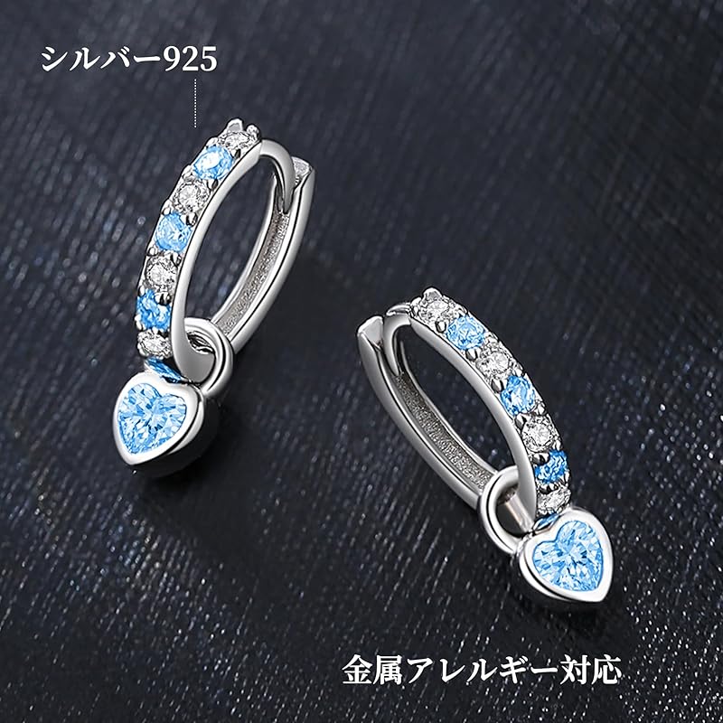 Серьги "Silver Thunder" женские Популярность высококачественный цирконий камень марта аквамарин серьги-кольца подвеска кольцо серебро 925 Совместимость с металлом