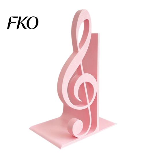 PLA Desktop Decor Ornament 3D Printed Music Note Bookend, Decorative Shelf Organizer, Modern Desk for Home Book Office Study, Heavy Base Sturdy