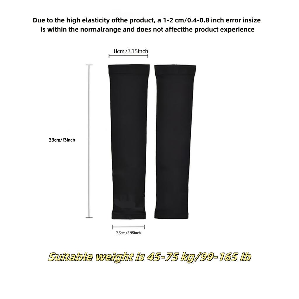 3 Pairs Ice Silk Arm Sleeves, UV Protection Cooling Sleeves, Breathable Stretch Sunscreen Sleeves for Cycling & Outdoor Sports