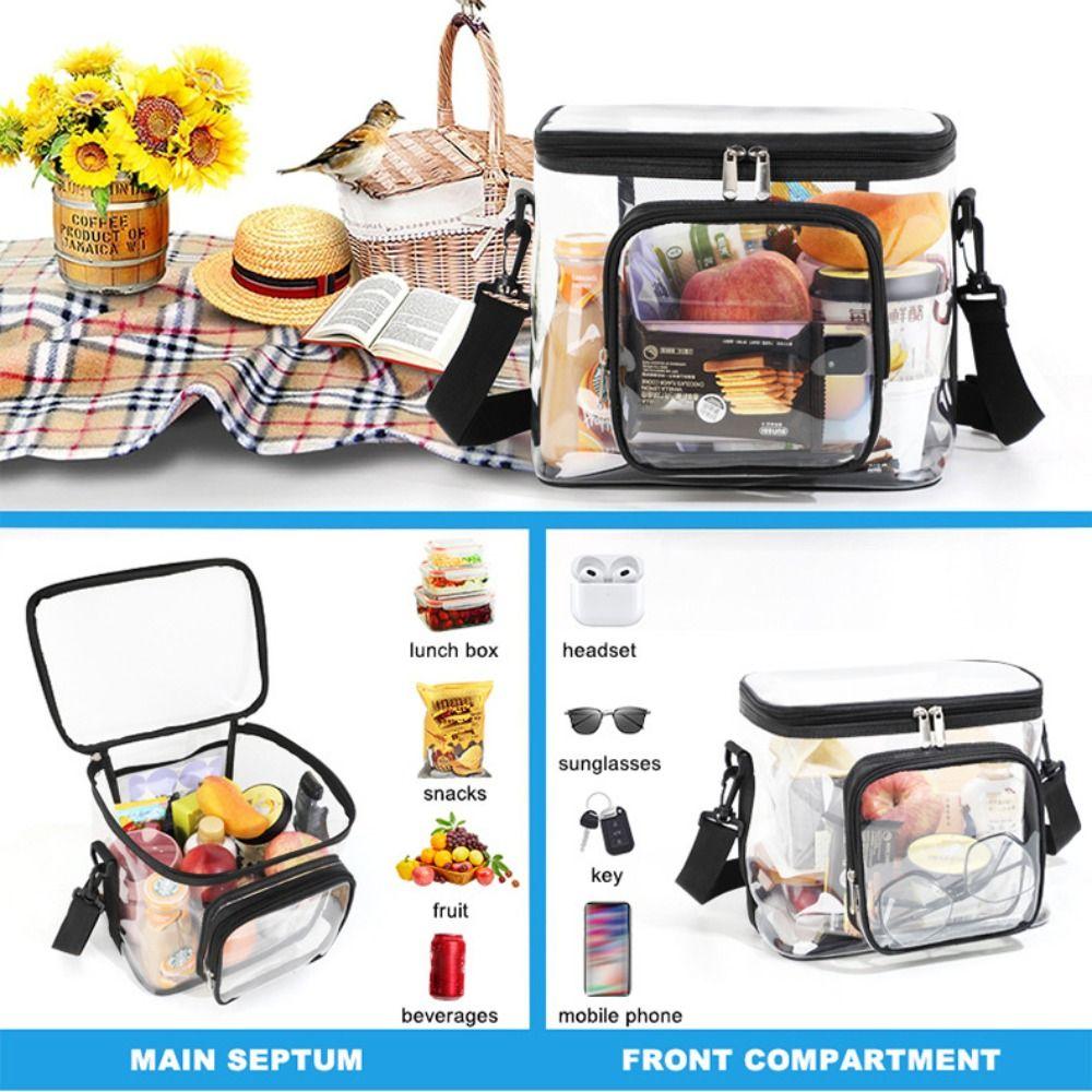 Waterproof Lunch Bag Zipper Clear Beach Bag Wash Bags Travel Storage Bag Unisex