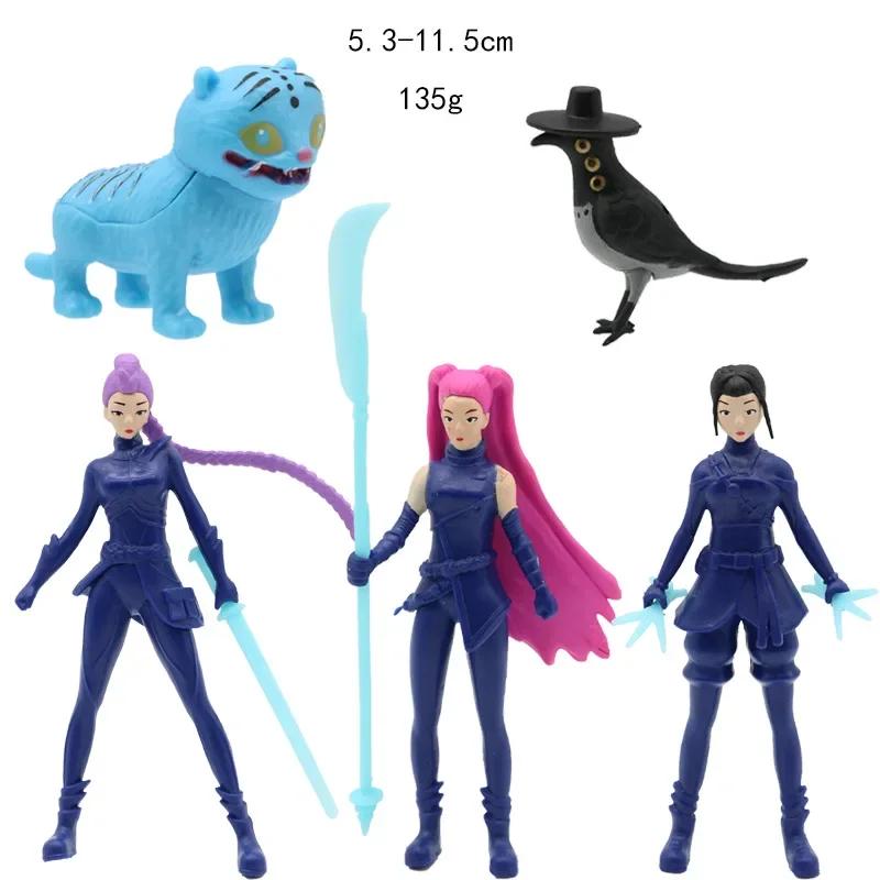 %Kpop_% Demon Hunters Action Figure ornament Toy Derpys Tiger Rumi Mira Zoey Sussy Figurine Doll For Fans Christmas Gift_@