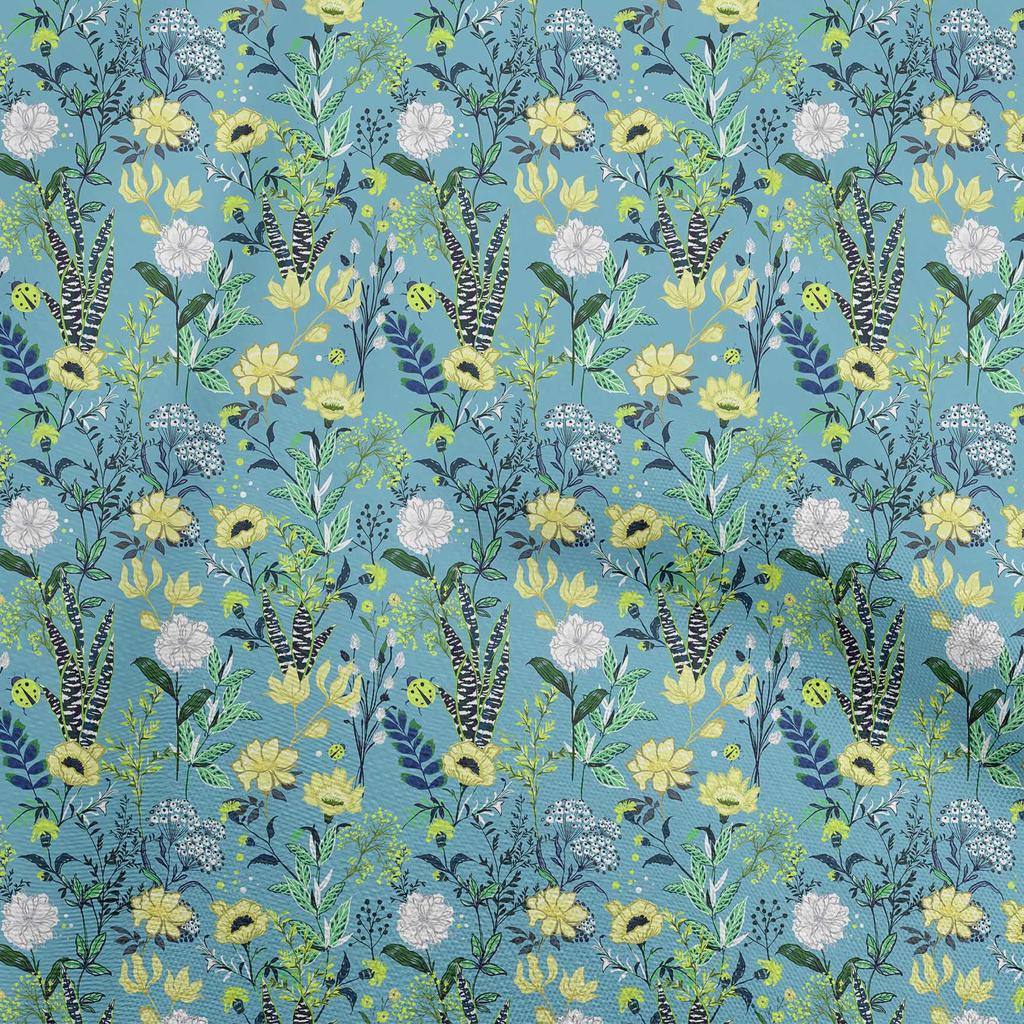 oneOone Cotton Flex Black Fabric Florals Sewing Fabric By The Yard Printed Diy Clothing Sewing Supplies 40 Inch