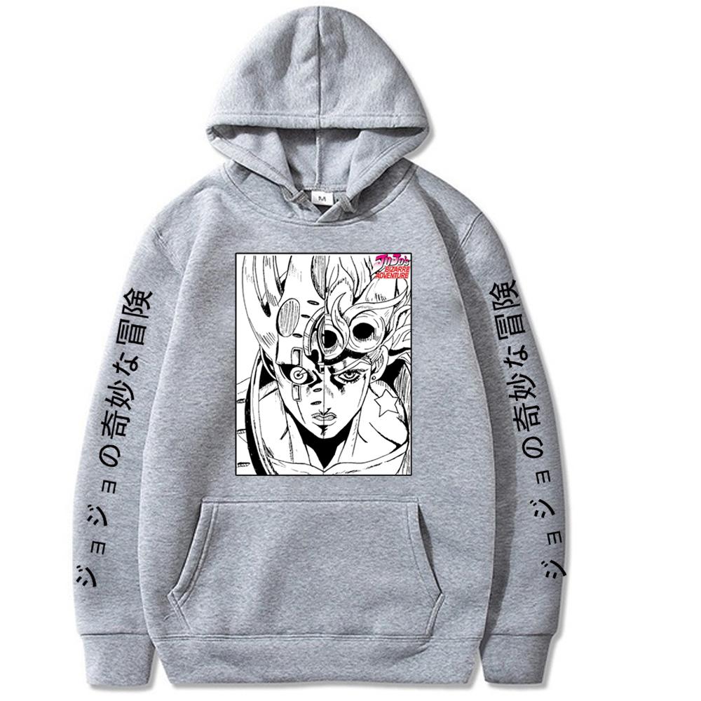 Аниме JoJo's Bizarre Adventure Джорно Джованна Мужские Женские Хип-Хоп Худи Femmle Homme Одежда Косплей Круглый вырез Свободный свитшот
