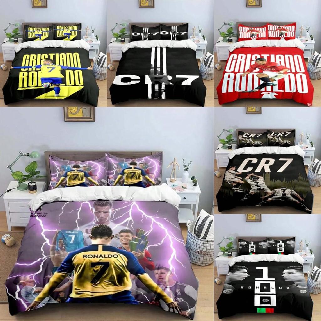 Футбольный комплект постельного белья с цифровой 3D-печатью Роналду из мягкого материала для использования в спальне и в качестве идеи для подарка