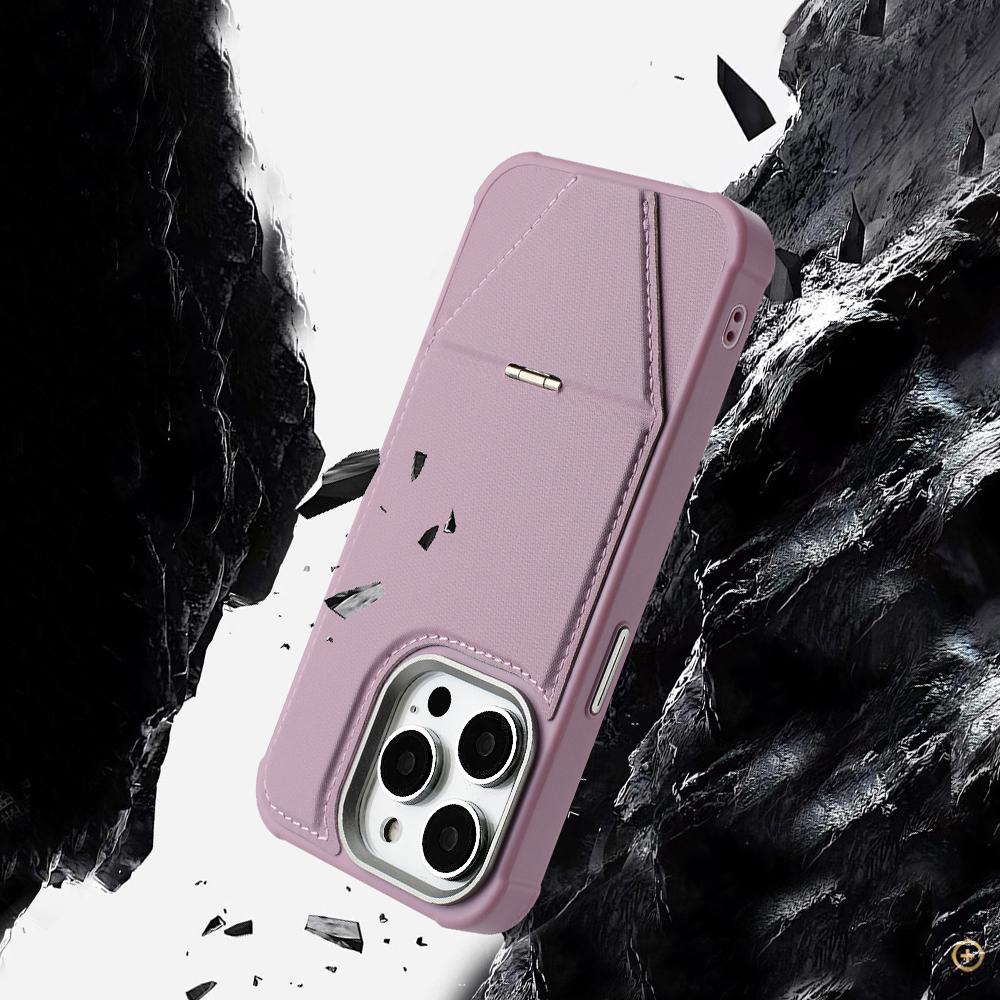 Чехол для iPhone 15 Pro Max, совместимый с MagSafe, с подставкой, из ТПУ + ПУ кожи
