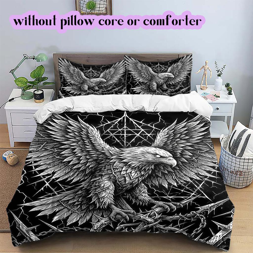 Thorn animals Pattern Bedding Quilt Set Quilt Cover Pillowcase Home Decoration Birthday Gift (1 * duvet cover + 2 * pillowcase, without core)