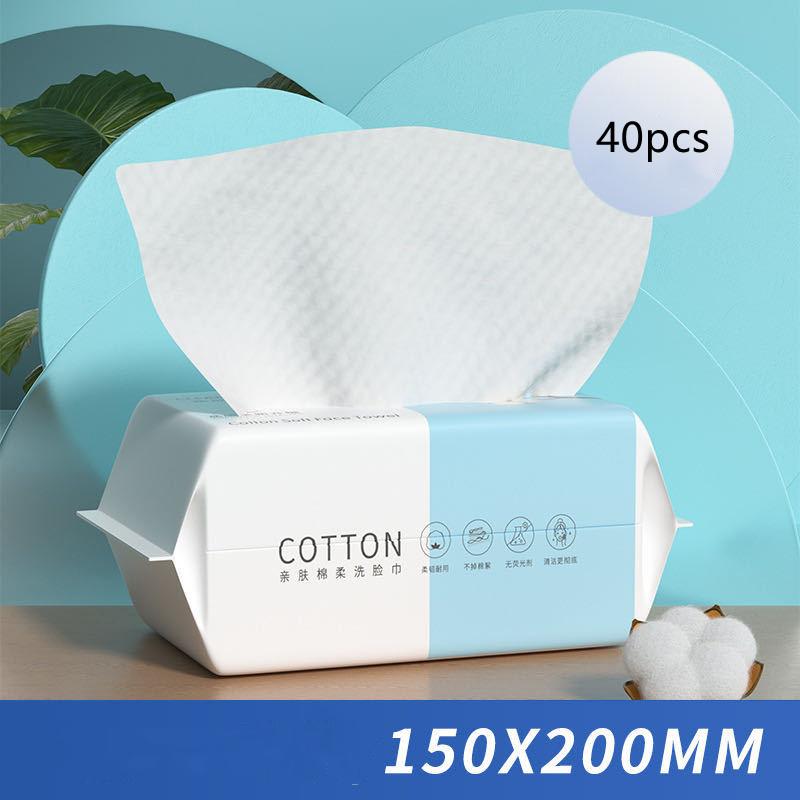 30/40pcs Cotton Face Cleaning Tissue Disposable Face Towel Pearl Pattern Soft Beauty Wipe Makeup Remover Face Towel Wet Dry Use