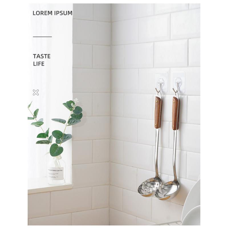 HANYANG деревянная ручка, половник для горячего супа, утолщенная воронка для супа из нержавеющей стали, кухонные принадлежности, бытовой половник с длинной ручкой, горячий горшок