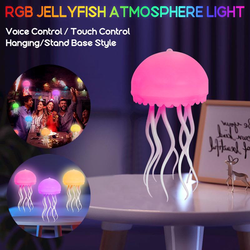 Smart Jellyfish Night Light: Colorful White Noise Sleep Aid and Hanging Atmosphere Lamp