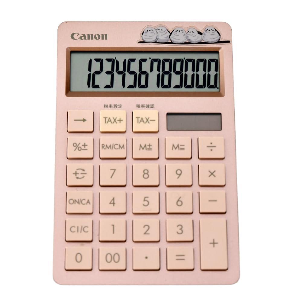 Canon Tit Calculator with a Tit Sticker Waiting for Spring HS-1200TC Long-tailed (Pink) Long-tailed Design,