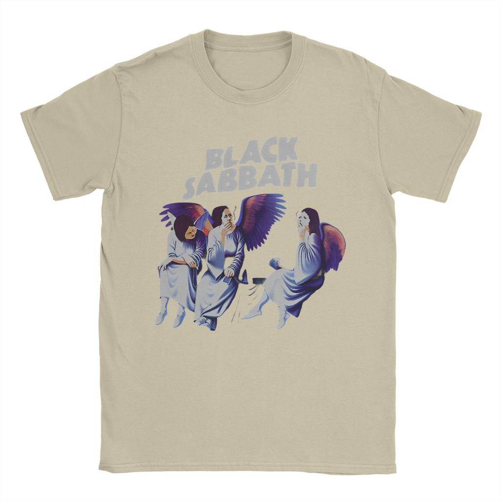 Мужские футболки Black Sabbath Heaven And Hell, хлопковые футболки, пляжный уличный стиль, футболка с коротким рукавом, с круглым вырезом, свободная футболка, большие размеры