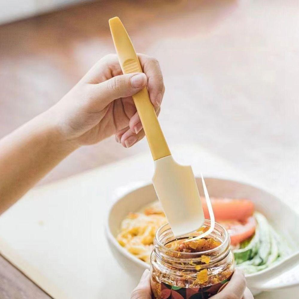 Household Heat-resistant Soft Silicone Baking Tools Kitchen Spatula Cream Scraper Jam Applicator