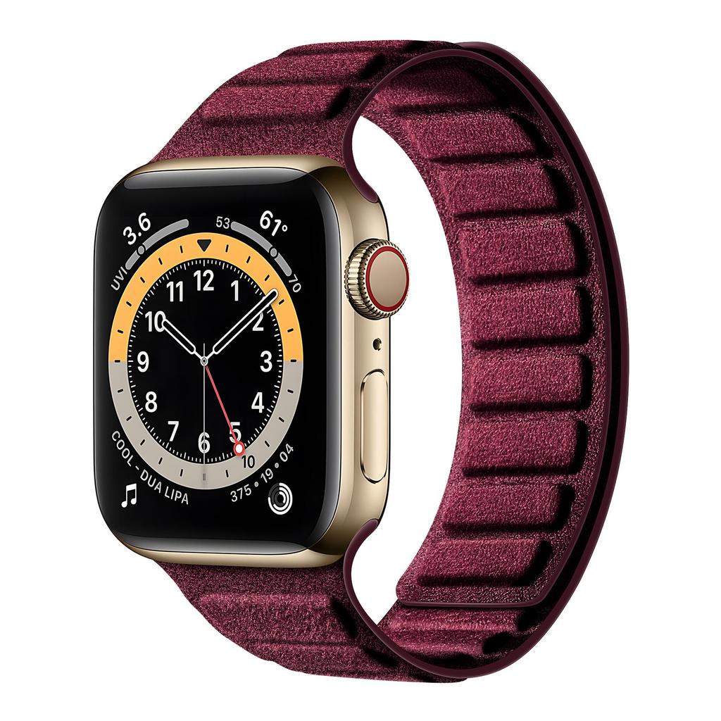 Квадратный Магнитный Ремешок из Замши и Бархата для Apple Watch S11/S10