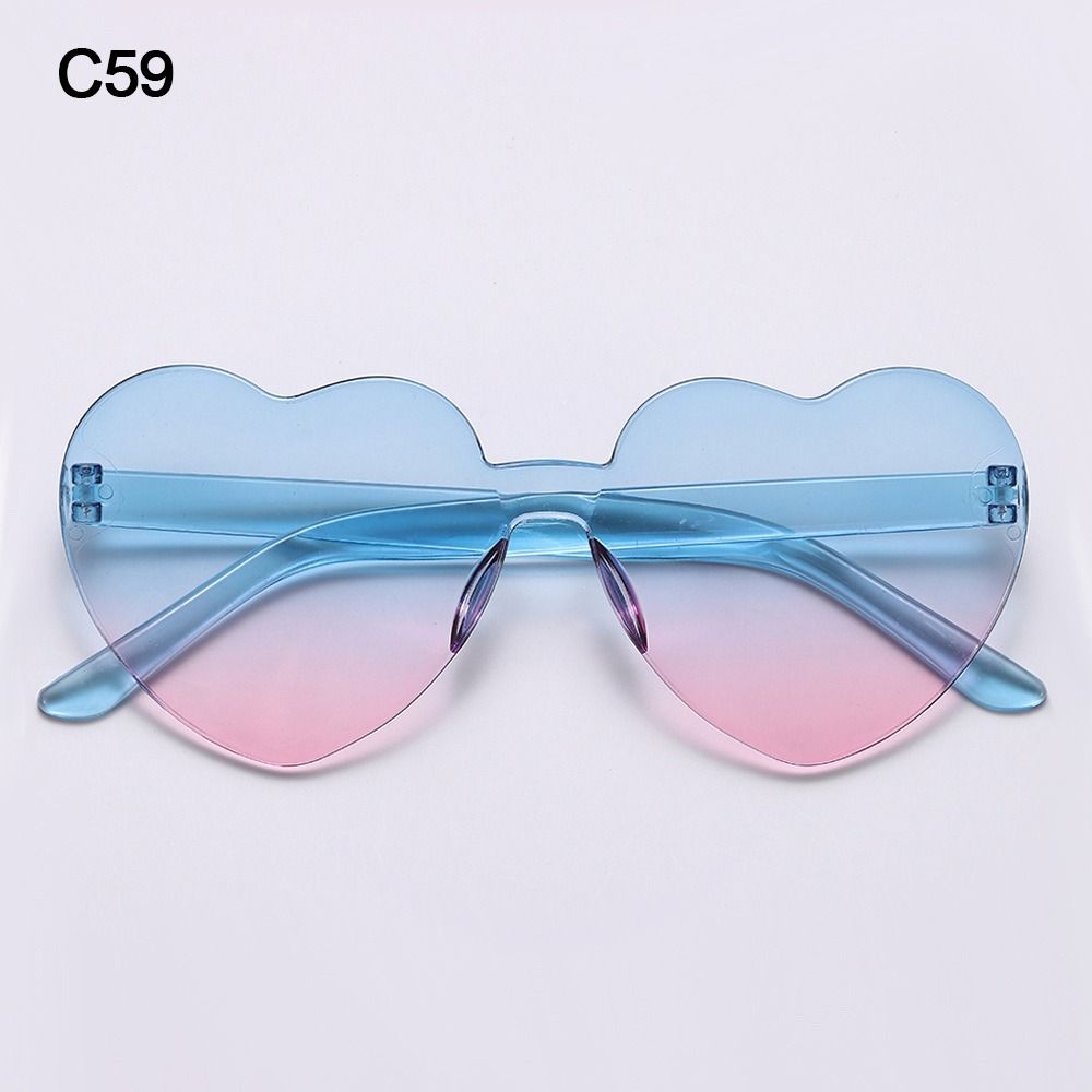 Солнцезащитные очки ярких цветов для взрослых с градиентными линзами в форме сердца, солнцезащитные очки для вечеринок, очки в форме сердца