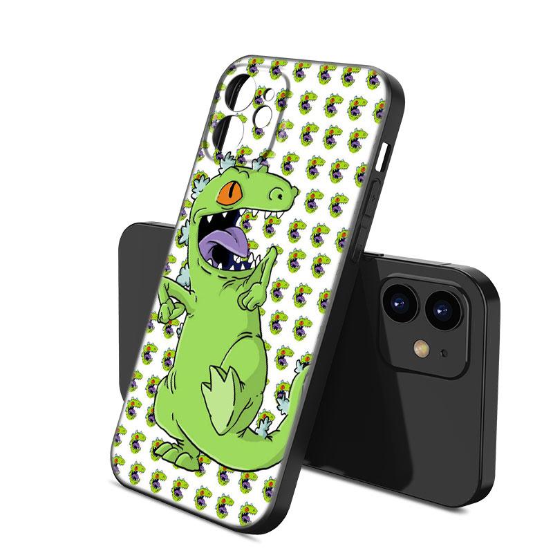 Чехол для телефона с изображением героев мультфильмов R-Rugrats для Apple iPhone 12 13 Mini 11 14 15 Pro Max 7 8 Plus X XR XS SE 2020 2022, черный силиконовый чехол