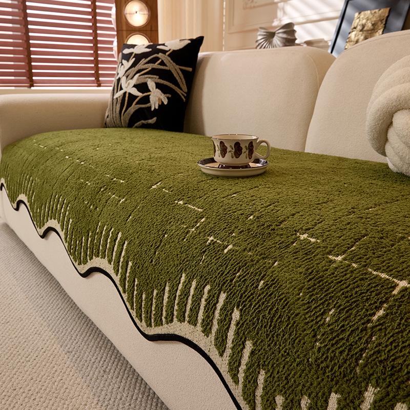Premium Special-Shaped Sofa Cushion Autumn And Winter New Non-Slip Plush One-Piece Leather Sofa Cover Cross-Border Special Supply