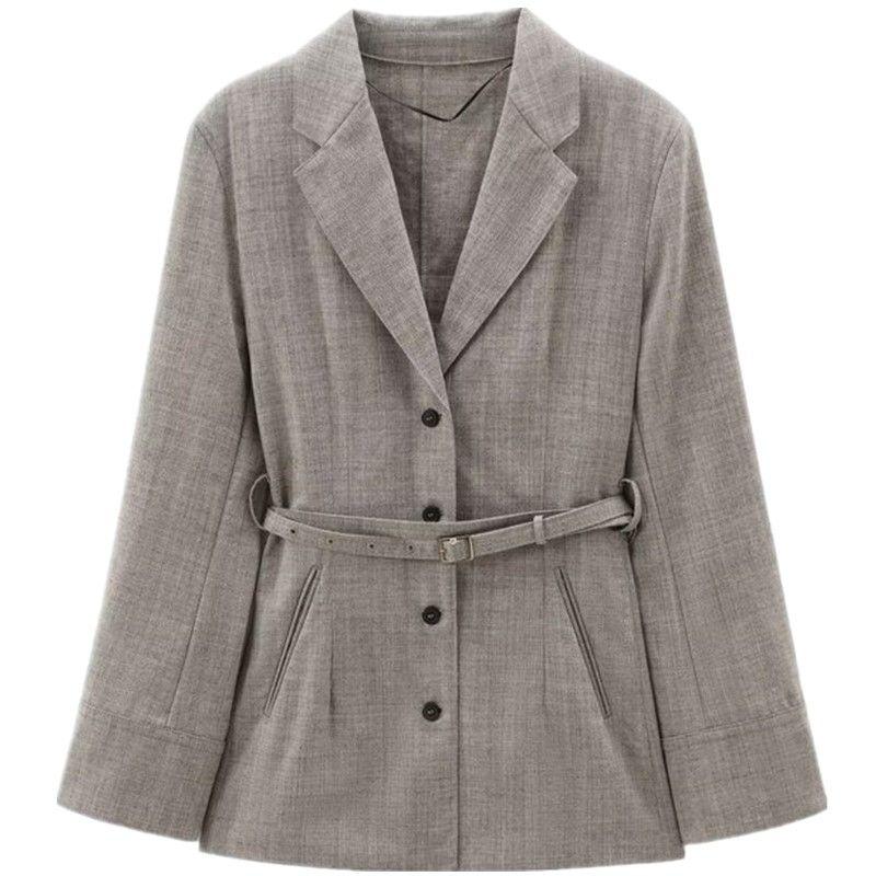 Fashion Style 2024 Fall and Winter New Women's Clothing Work Clothing Versatile Belt Wool Suit Outwear 8483711