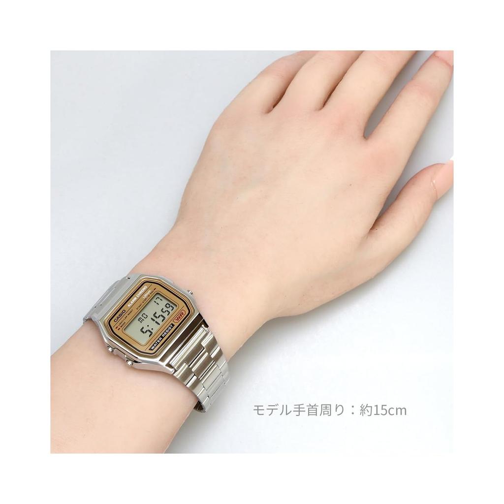[Casio] CASIO Digital Watch Vintage Series A158WEA-9 Metal Band Unisex Brown Gold Overseas Model