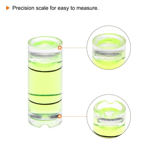 uxcell Cylindrical Bubble Level, 8x20mm, Mini Bullseye Level for Leveling Camera Tripods, Telescopes, Workshops, Turntables, and Picture Frames, 4-Pie