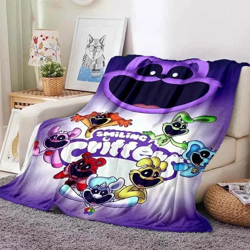 3D Printed Baby Blanket CATNAP DOGDAY Cartoon Smiling Critters Babes Carpet Super Soft Warm for Bedroom LivingRoom Sofa Bed Car
