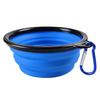 Pet Dog Folding Bowl Silicone Dog Food Water Basin Outdoor Travel Portable Folding Pet Supplies Hooks Pet Bowl Feeder Tableware
