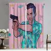 Шторы GTA Vice City Elegant Room Curtains для камеры, тюль для спальни, домашний интерьер, шторы из 2 частей, перегородка