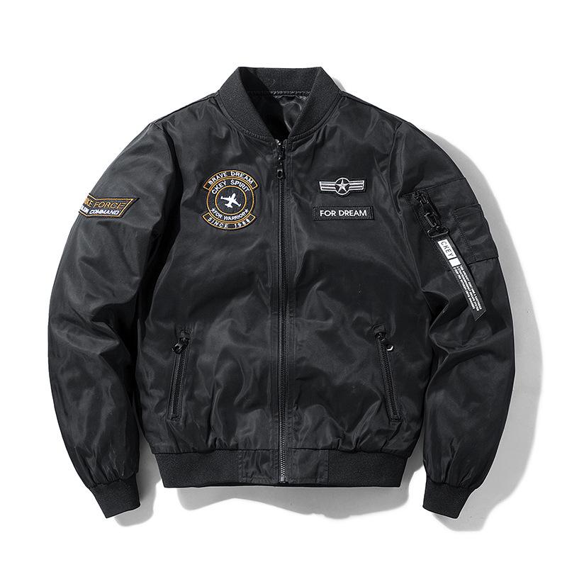 Мужская куртка Cross-Border MA-1 Flight Jacket - новая повседневная вышитая модная бейсбольная куртка с воротником