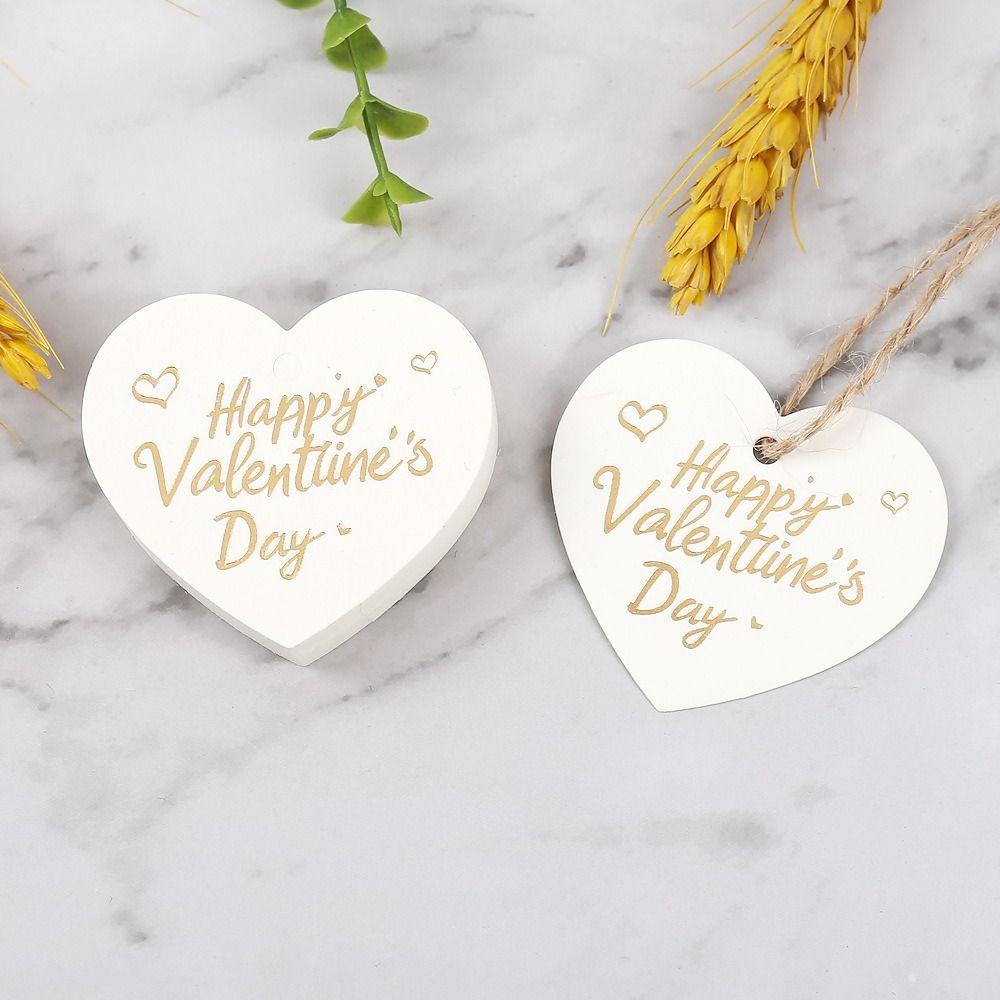 100 шт. подарочные бирки ручной работы на День святого Валентина в форме сердца подарочные этикетки с Днем святого Валентина