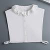 Fashion White Cotton Fake Collar Half Shirt Lace Detachable Neck Collars Female Blouse Tops False Collar Sweater Fuax Cols
